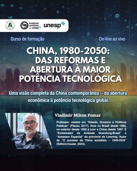 Curso de formação online: China, 1980-2050 — das Reformas e Abertura à maior potência tecnológica